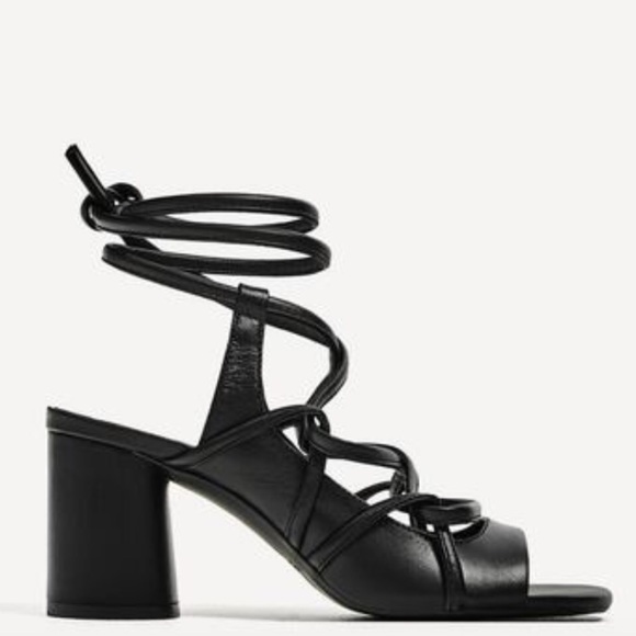 🆕Zara Leather Strappy Heel (Size 6) - Picture 3 of 8